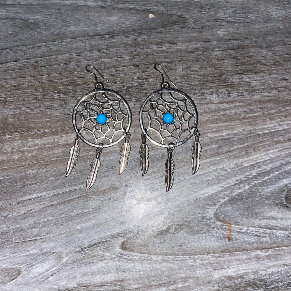 Silver Dream Catcher Earrings